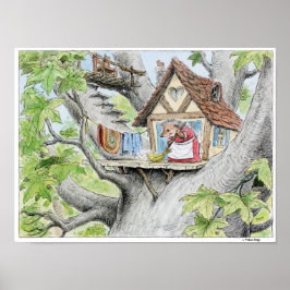 Vår Städning Hedgehog Print Poster