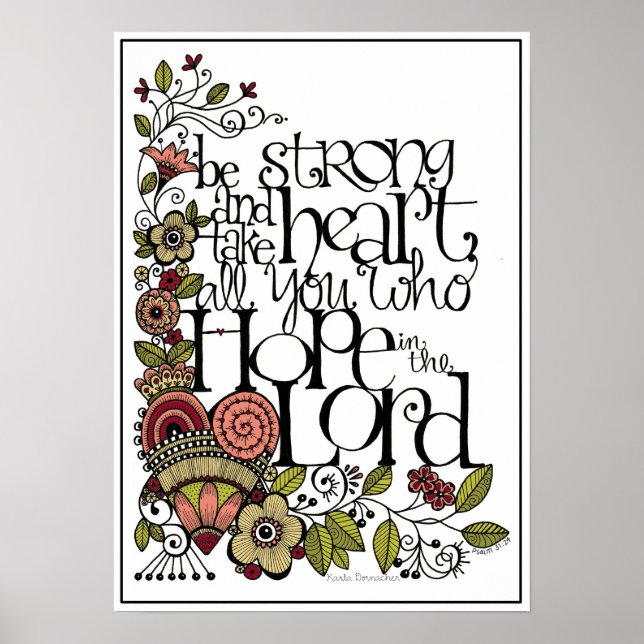 Var stark - Art Print Poster (Framsidan)