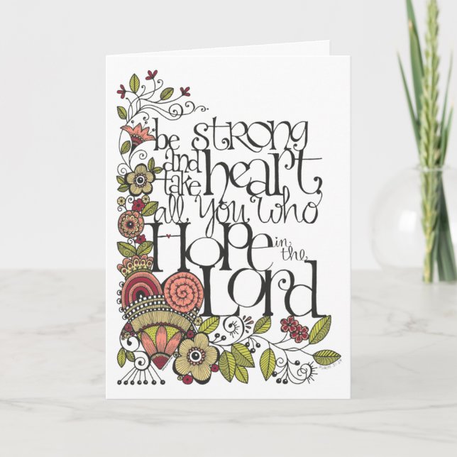 Var stark - bönkortet kort (Framsida)