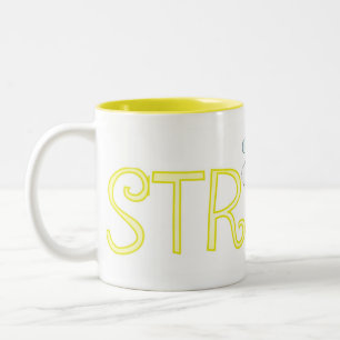 Var stark - ett realitetord Två-Tonad mugg