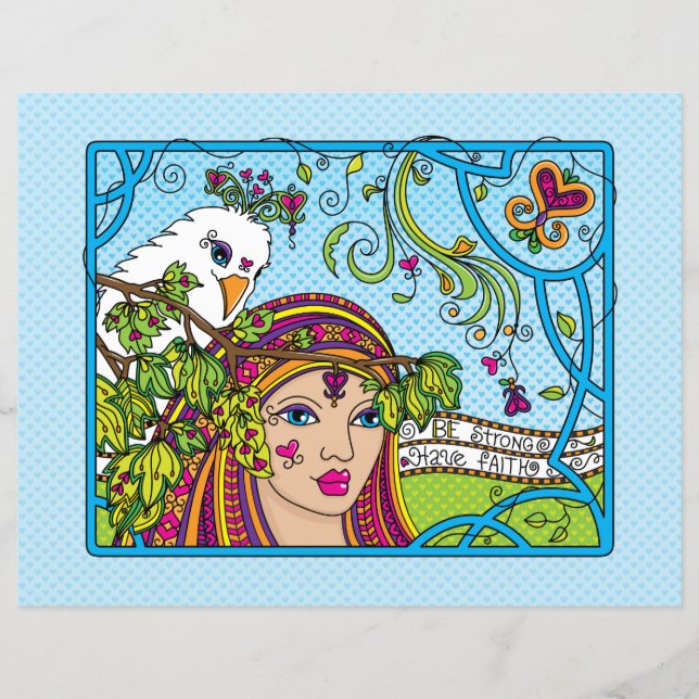 Var stark_ha Faith_Flat Papper Lakan 11" x 8,5" (Framsida)
