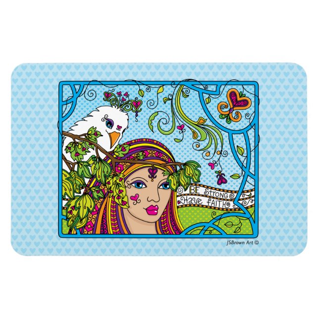 Var stark_ha tillit_flexibel magnet 6"x4" (Horisontell)