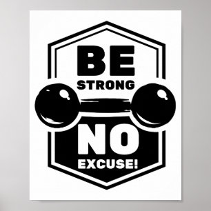 Var stark ingen Motivational idrottshall för Poster