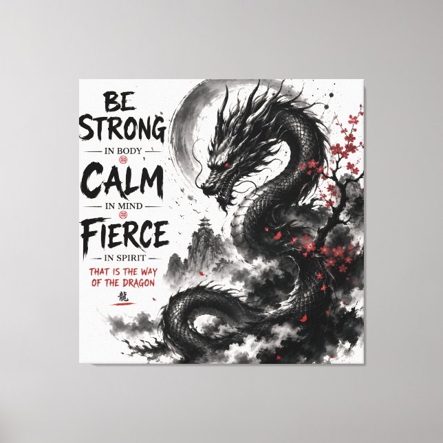 Var Stark, Lugn & Vild Drake Canvastryck (Framsida)