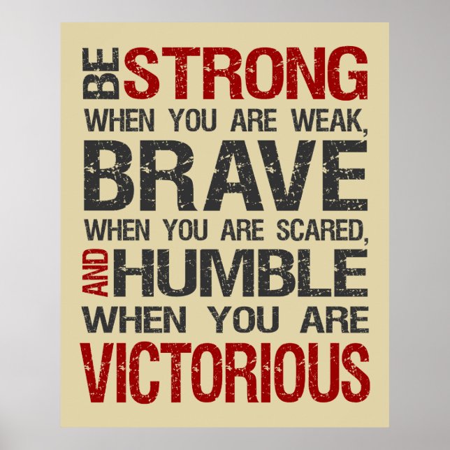 Var stark när du är svag när du Poster - Sand (Framsidan)