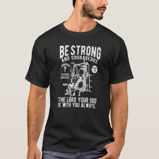 Var stark och lyft kristna t shirt