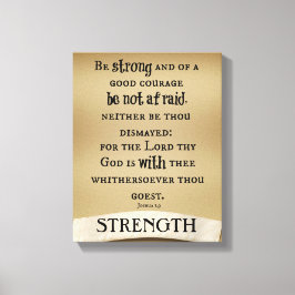 Var stark och modig för Bra Bible Verse Canvastryck