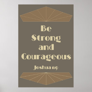 Var stark och modig Joshua 1:9 Poster