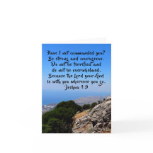 Var stark och modig Joshua 1:9 tom