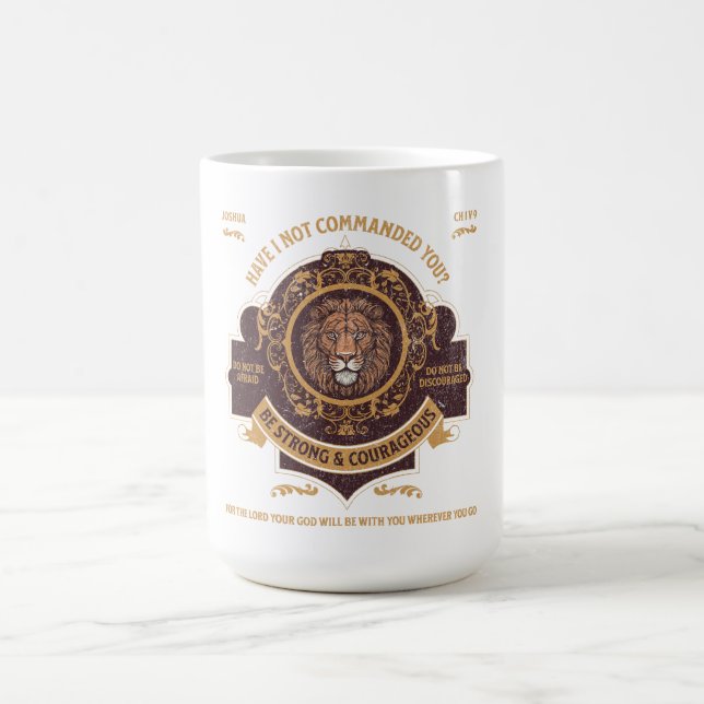 Var stark och modig kaffemugg (Center)