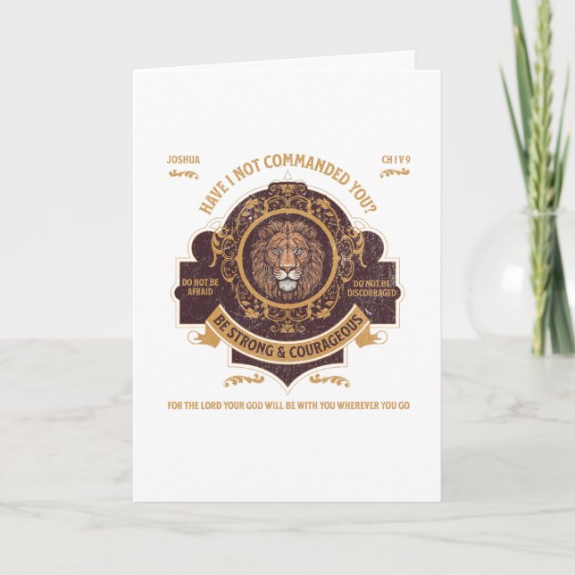 Var stark och modig kort (Framsida)