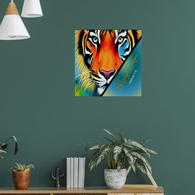 Var stark och modig kristen tro poster (Vardagsrum 1)