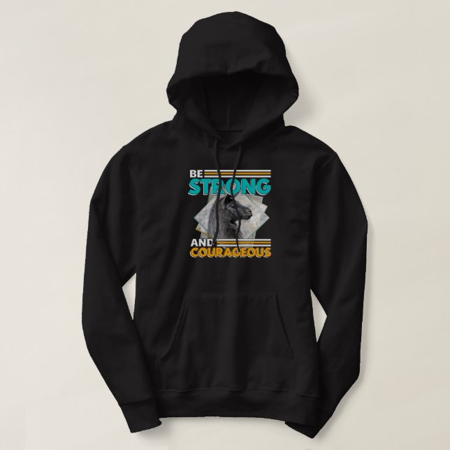 Var stark och modig - Llama Hoodie (Design framsida)