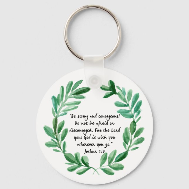 Var stark och modig nyckelring (Framsida)