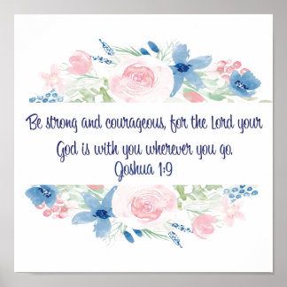 Var stark och modig poster