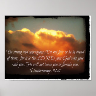 Var stark och modig poster