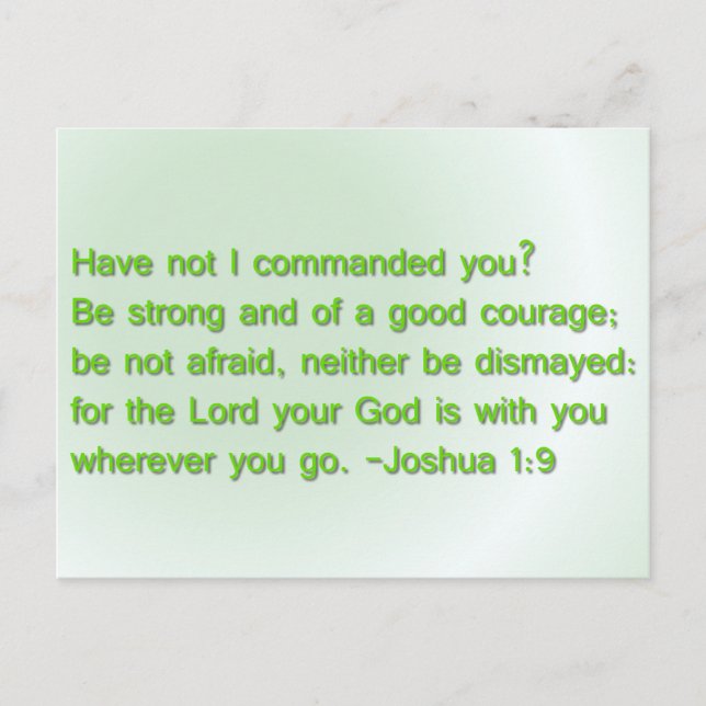 Var stark och visa Bra Vykort (Framsida)