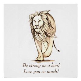 Var stark som lejon perfect poster