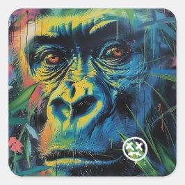 Var stark.. Stickers Fyrkantigt Klistermärke