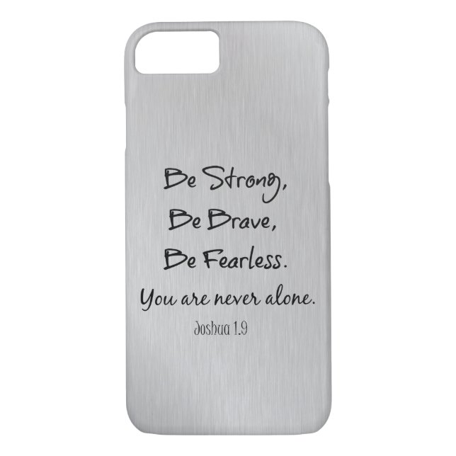 Var stark, var Modig, var rädd kristen citat Case-Mate iPhone Skal (Baksida)