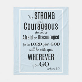 Var starka & modiga (den Joshua) blått/svarten Fleecefilt