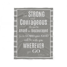 Var starka & modiga (Joshua) grått/vit