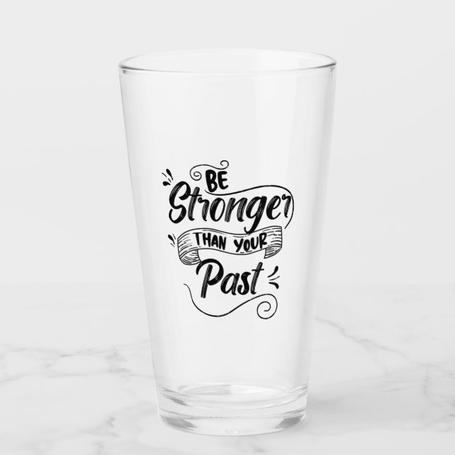 Var starkare än din tidigare, inspirerande Elegant Glaskopp (Framsida)
