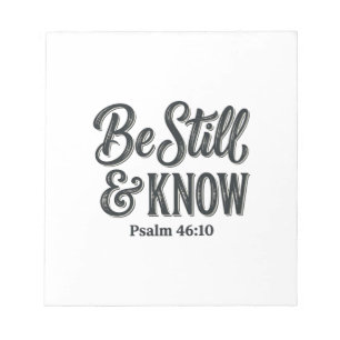 Var Still Och Känn Psalm 46_10 Kristen Tröja Desi Anteckningsblock