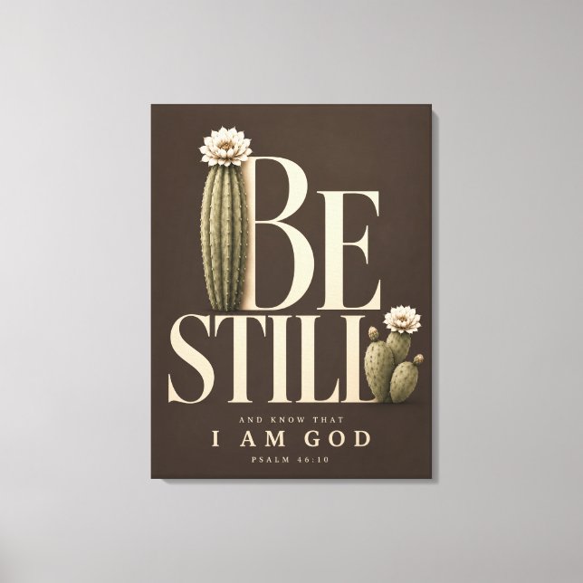 VAR STILL | Psalm 46:10 Canvastryck (Framsida)