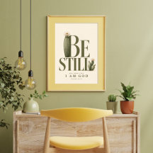 VAR STILL | Psalm 46:10 Kristallisk Väggkonst