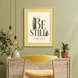 VAR STILL | Psalm 46:10 Kristallisk Väggkonst