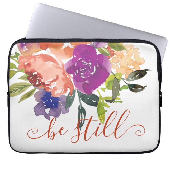 Var stilla blommig laptop fodral (Framsidan)