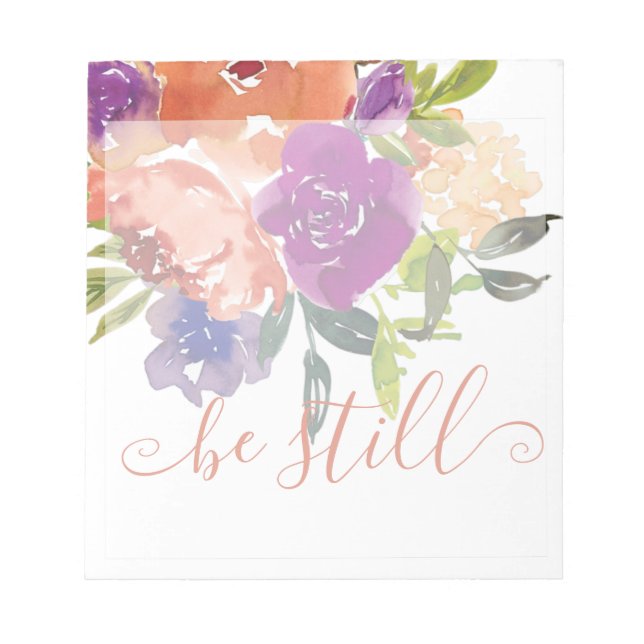 Var stilla blomster  anteckningsblock (Framsida)