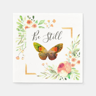 Var stilla blomster pappersservett