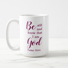 Var stilla och känn | Personlig Christian Gift Kaffemugg