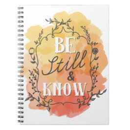 Var stilla och vet anteckningsboken anteckningsbok med spiral
