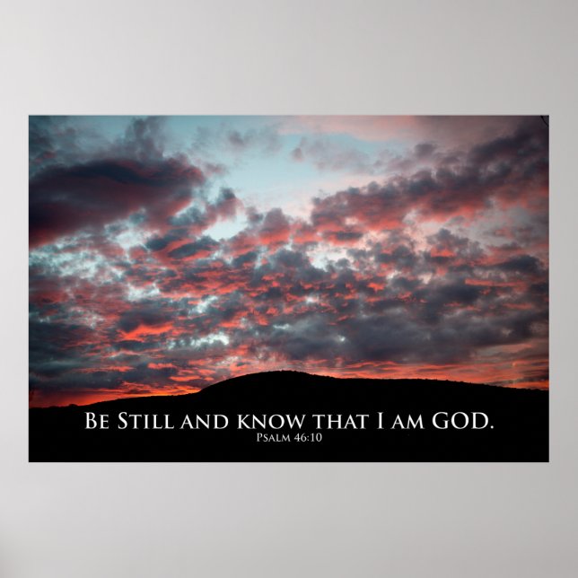 Var stilla, och vet att jag är GOD. 46:10 Poster (Framsidan)