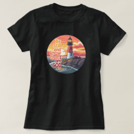 Var stilla och vet att jag är Gud Bible Verse T Shirt