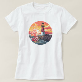 Var stilla och vet att jag är Gud Bible Verse T Shirt