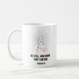 Var stilla och vet att jag är Gud kristen Kaffemugg