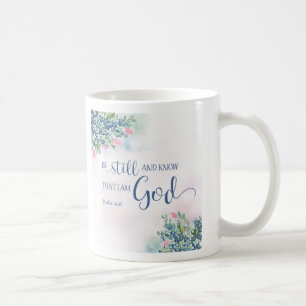 Var stilla och vet att jag är Gud, Ps 46:10 Kaffemugg