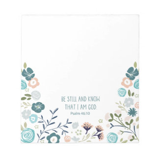 Var stilla och veta att jag är Gud. Anteckningsblo Anteckningsblock