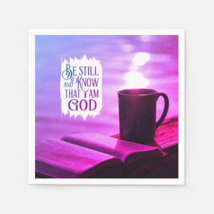 Var stilla och veta att jag är Gud Bible Pappersservett