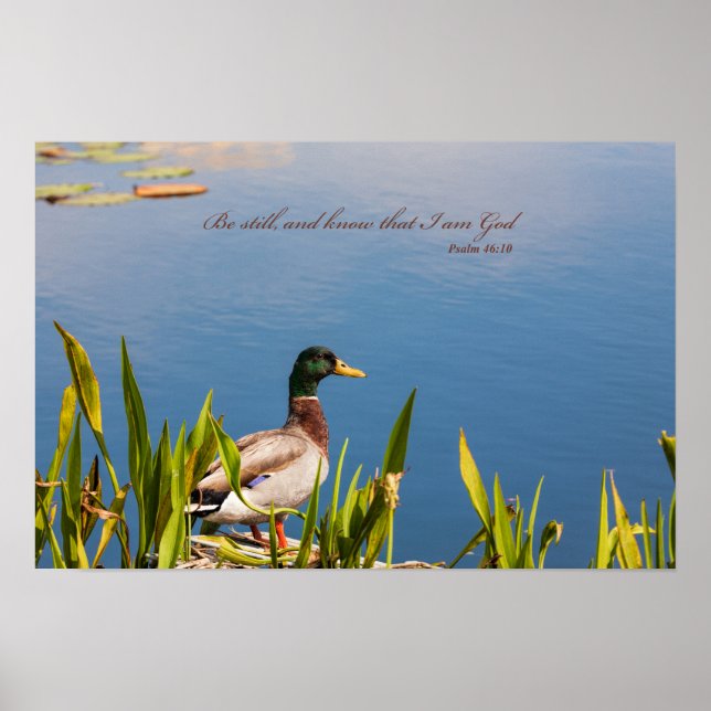"Var stilla och veta att jag är Gud" poster (Framsidan)