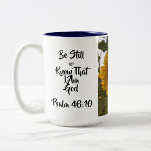 Var stilla och veta att jag är Guds kaffe mugg