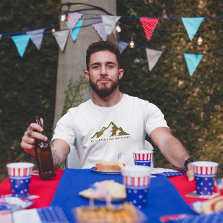 Var stilla som bergsminimalister t shirt