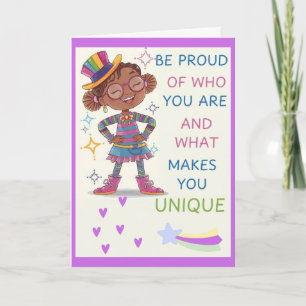Var stolt affirmationskort helgkort