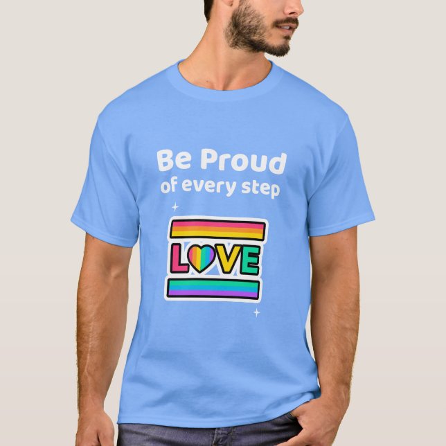 Var stolt över varje steg t shirt (Framsida)