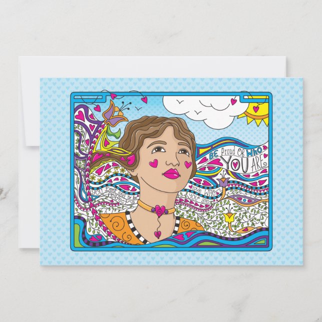 Var stolt över vem du är_Flat Card 7 x 5 tum (Framsida)