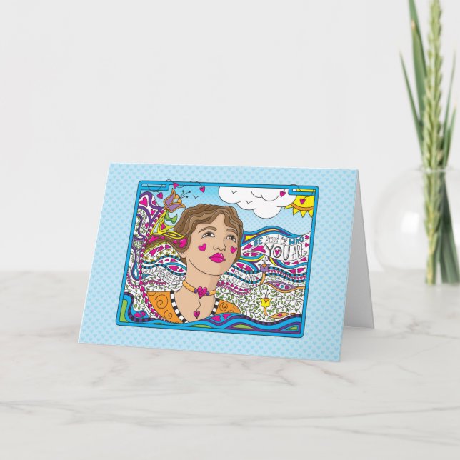 Var stolt över vem du är_Hälsning Kort (Framsida)